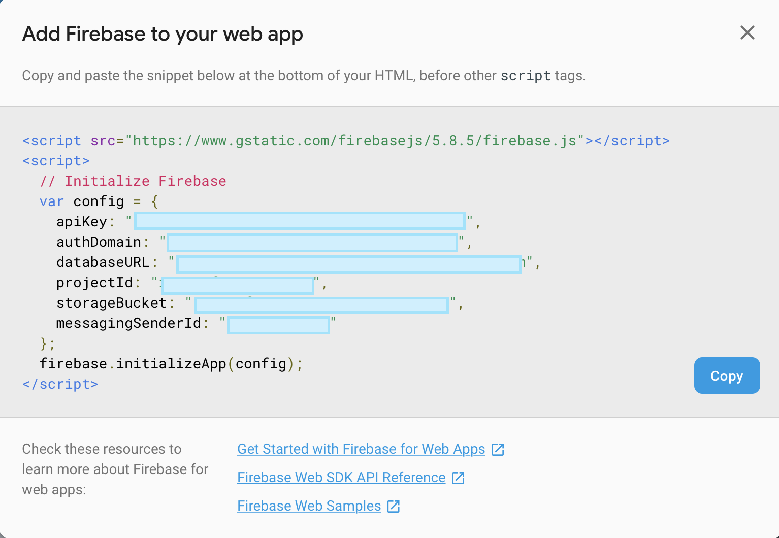 Firebase Credentials
