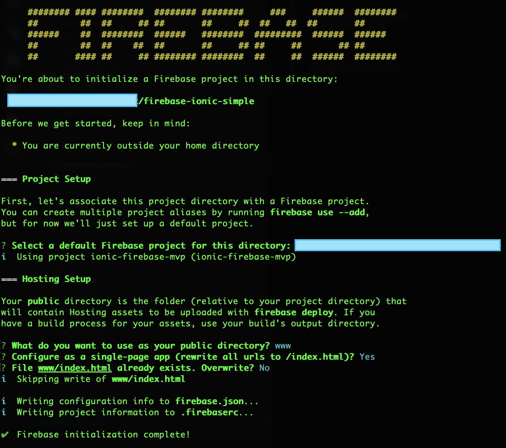 Firebase Init Hosting
